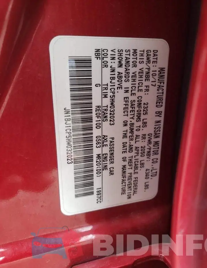 JN1BJ1CP5HW032023 Photo# 10
