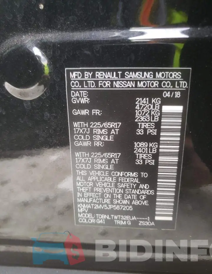 KNMAT2MV5JP587205 Photo# 10