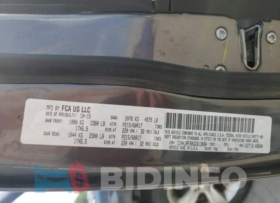 1C4NJRFB0GD613884 Photo# 10