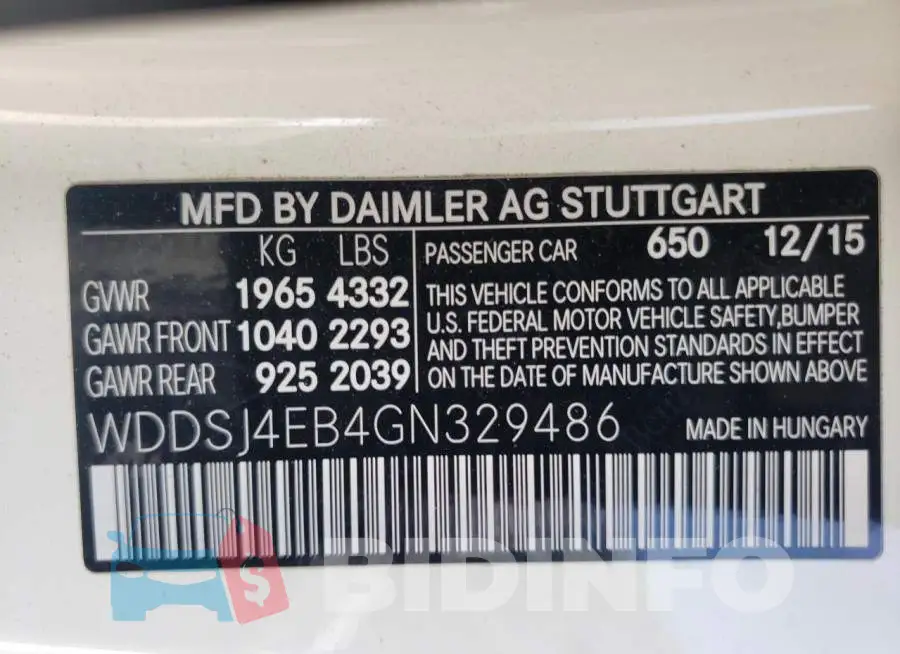 WDDSJ4EB4GN329486 Photo# 10