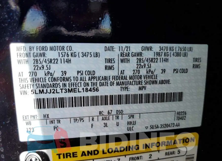 5LMJJ2LT3MEL18456 Photo# 10
