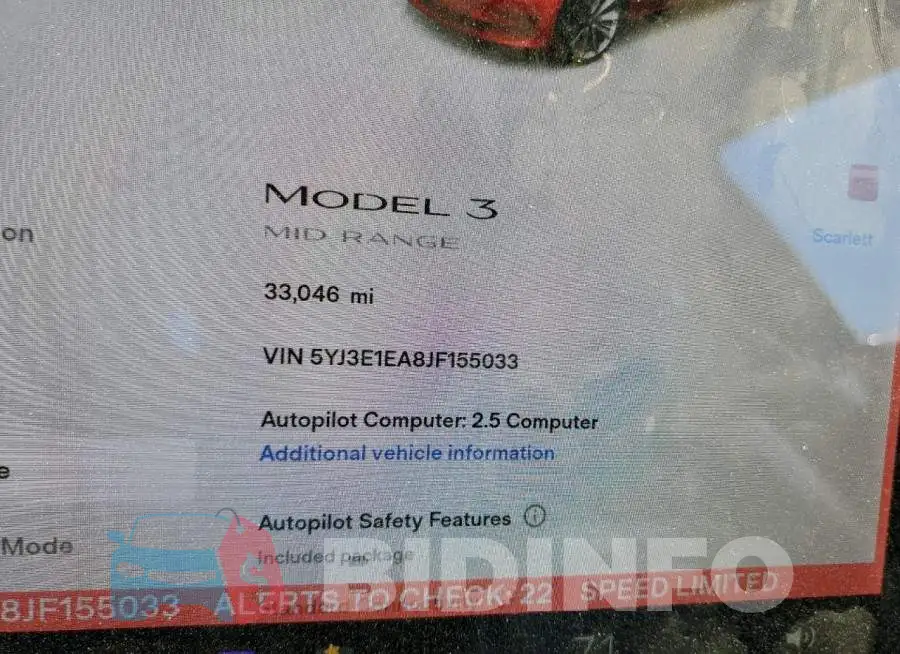 5YJ3E1EA8JF155033 Photo# 8