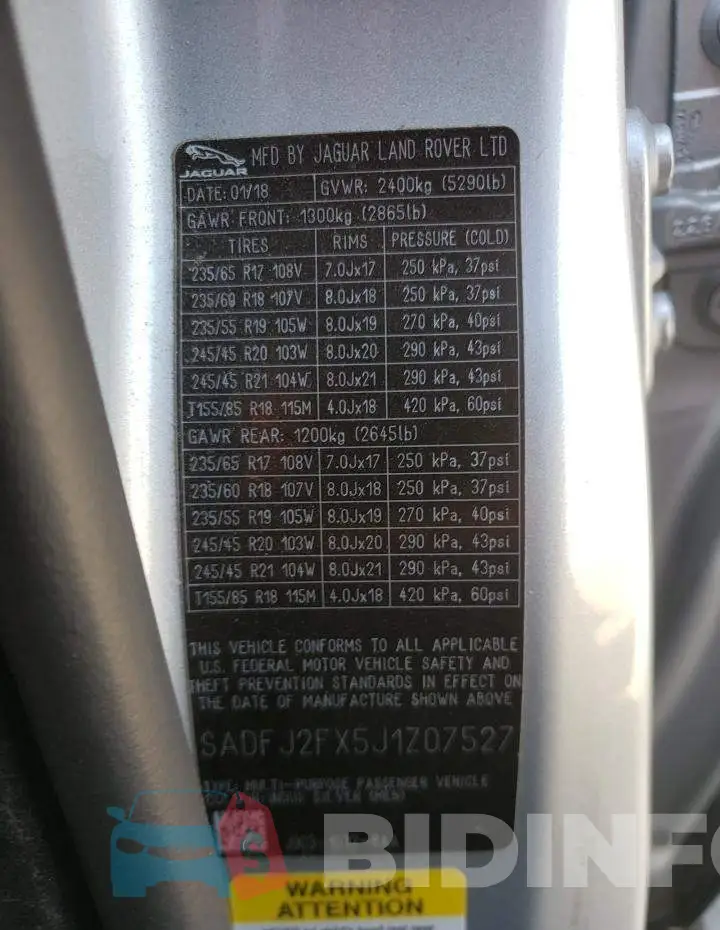 SADFJ2FX5J1Z07527 Photo# 10