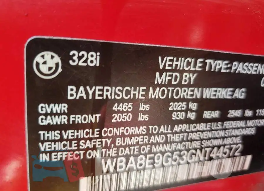 WBA8E9G53GNT44572 Photo# 10