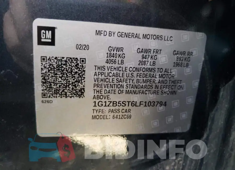 1G1ZB5ST6LF103794 Photo# 10