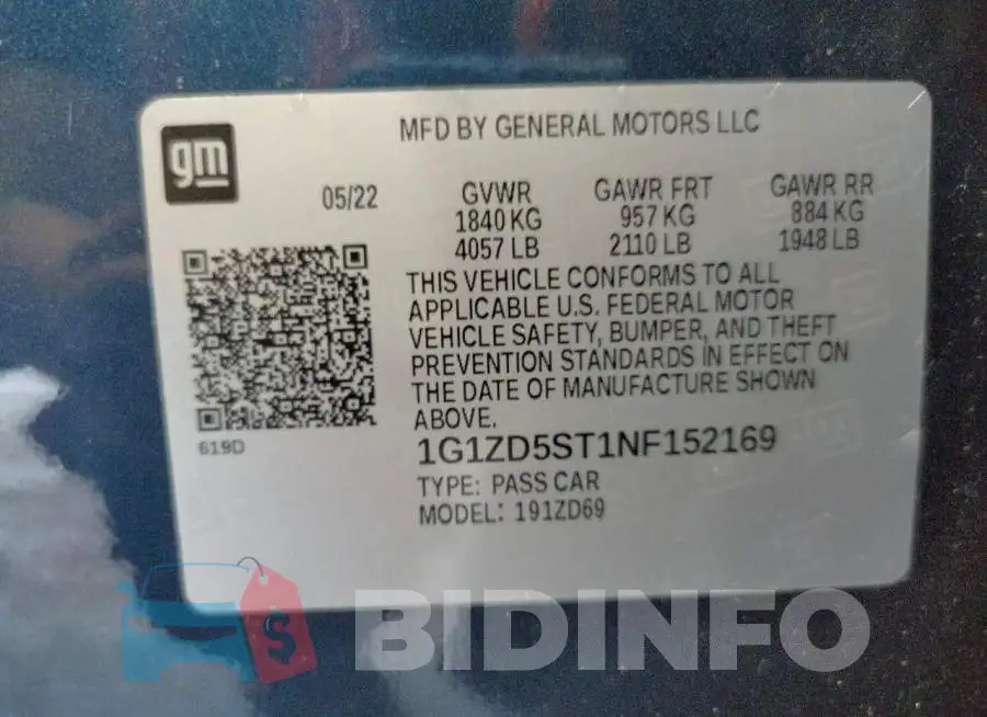 1G1ZD5ST1NF152169 Photo# 10