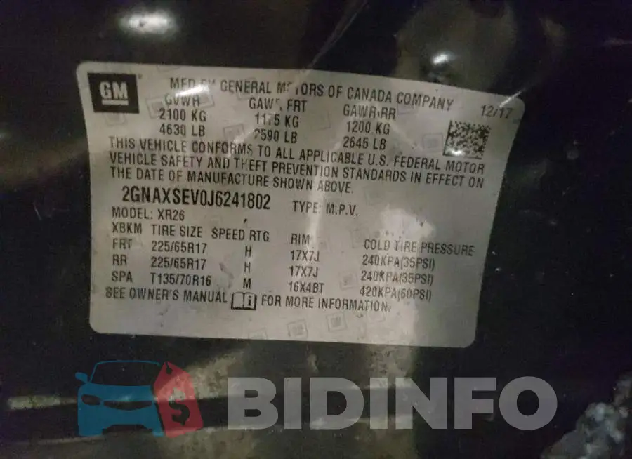 2GNAXSEV0J6241802 Photo# 10
