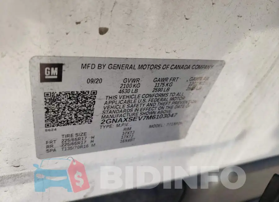 2GNAXSEV7M6103047 Photo# 10