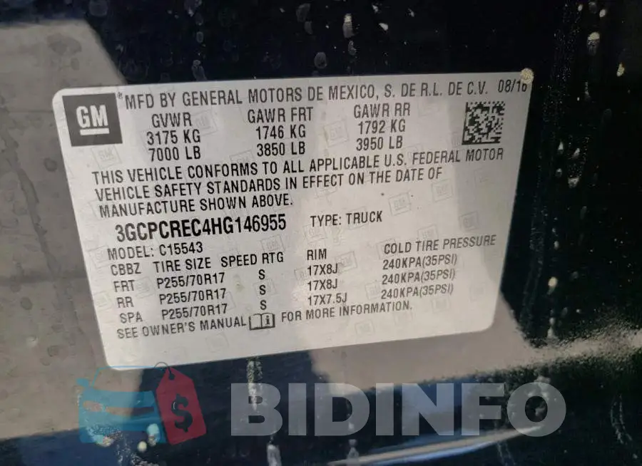 3GCPCREC4HG146955 Photo# 10