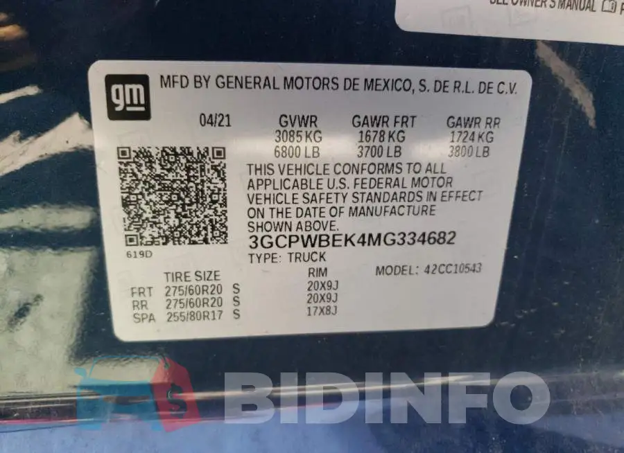 3GCPWBEK4MG334682 Photo# 10