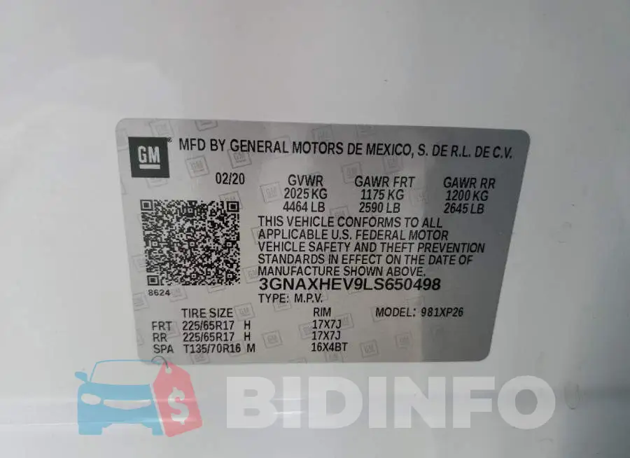 3GNAXHEV9LS650498 Photo# 10
