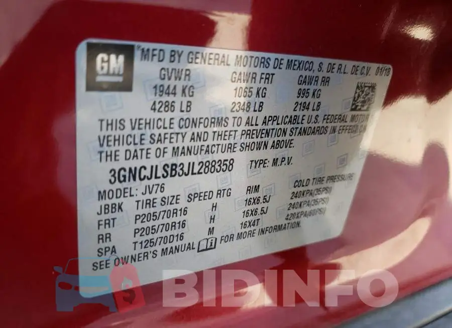 3GNCJLSB3JL288358 Photo# 10