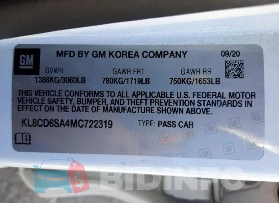 KL8CD6SA4MC722319 Photo# 10