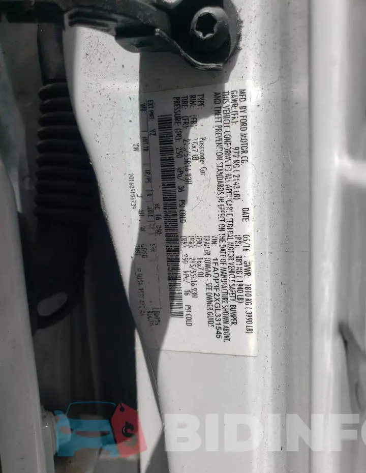 1FADP3F2XGL331545 Photo# 10