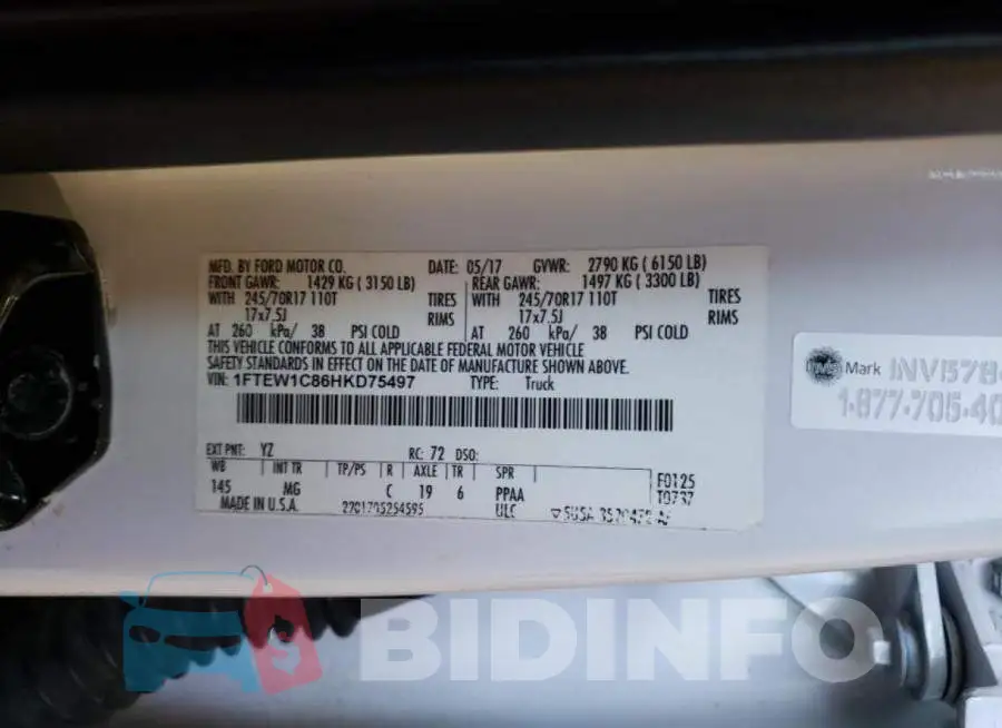 1FTEW1C86HKD75497 Photo# 10
