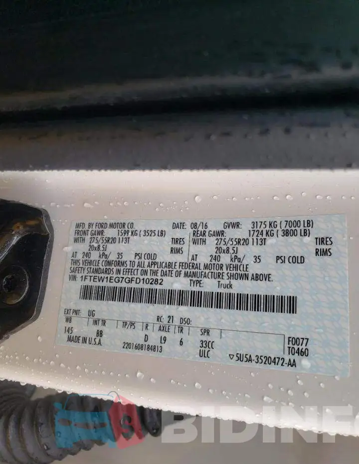 1FTEW1EG7GFD10282 Photo# 10