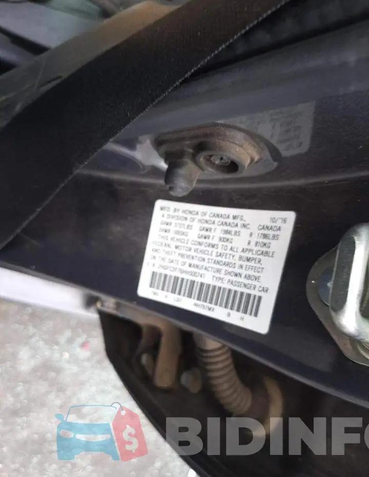 2HGFC2F76HH500741 Photo# 10