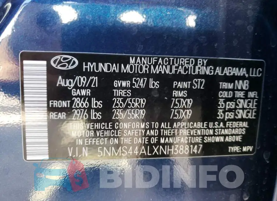 5NMS44ALXNH388147 Photo# 10