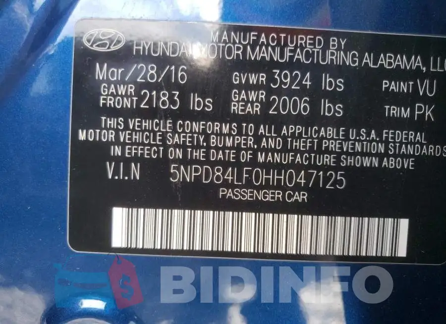 5NPD84LF0HH047125 Photo# 10