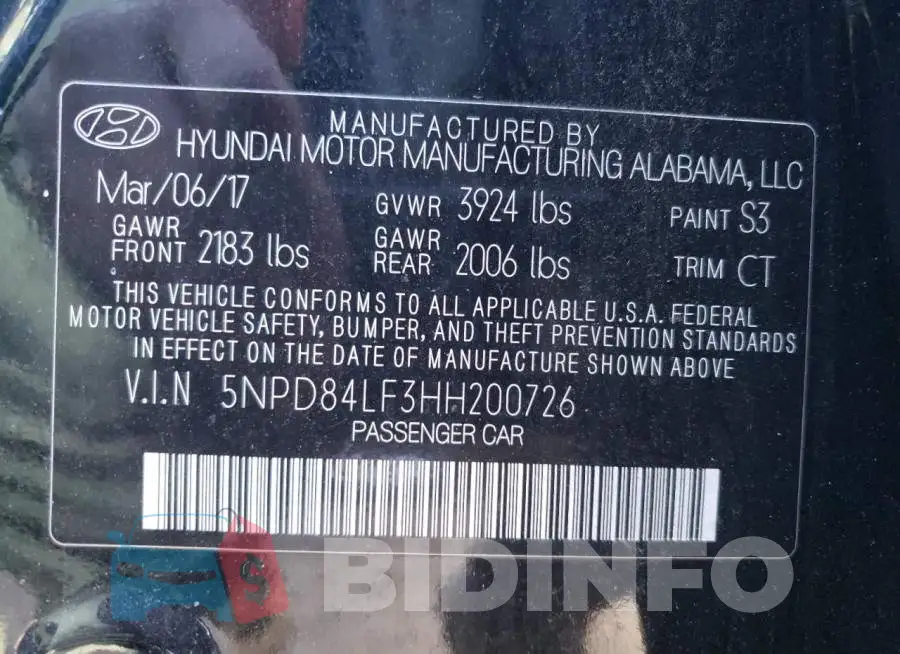 5NPD84LF3HH200726 Photo# 10