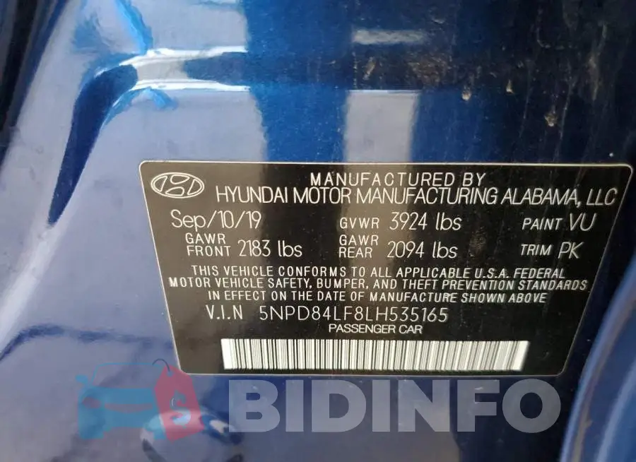 5NPD84LF8LH535165 Photo# 10