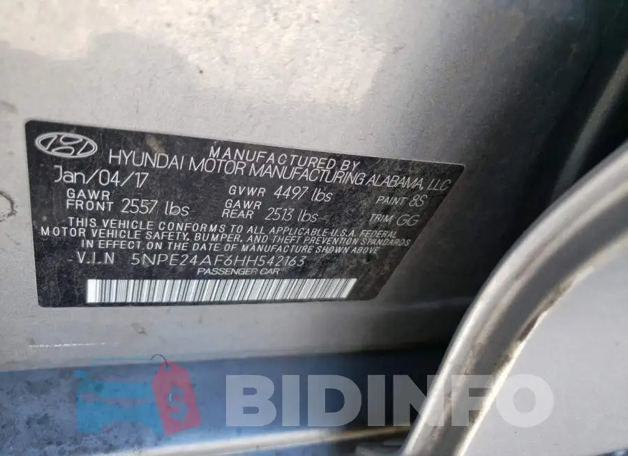 5NPE24AF6HH542163 Photo# 10