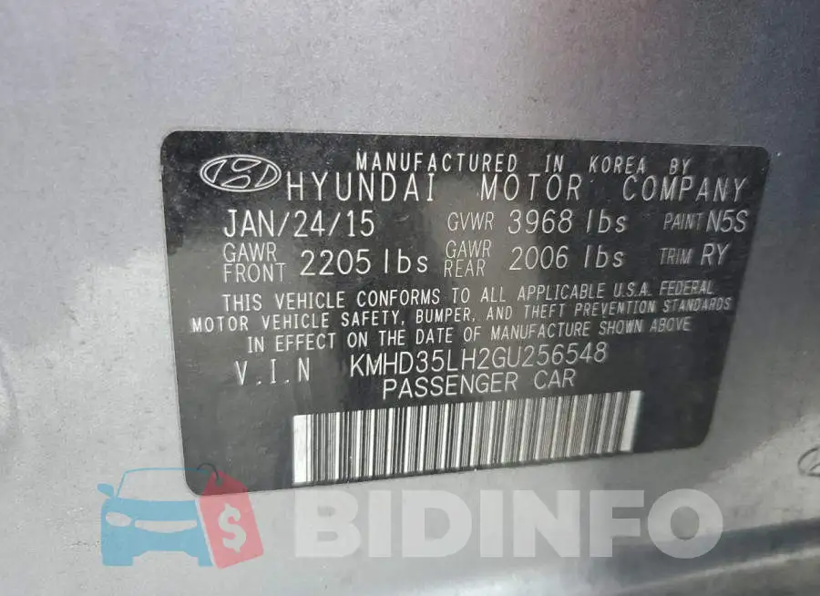 KMHD35LH2GU256548 Photo# 10