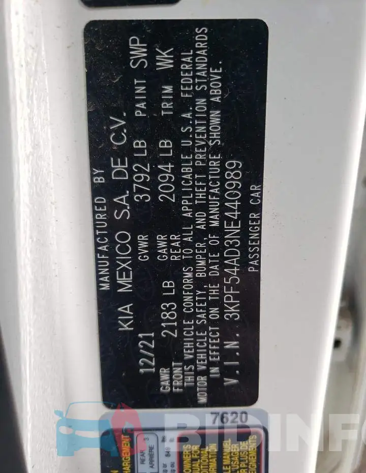 3KPF54AD3NE440989 Photo# 10