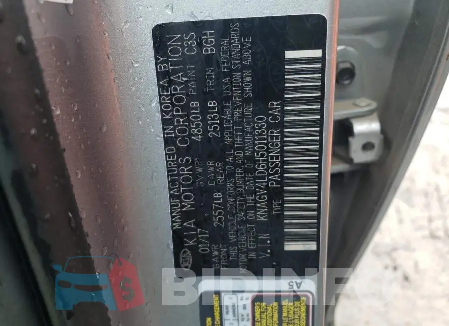 KNAGV4LD6H5011330 Photo# 10