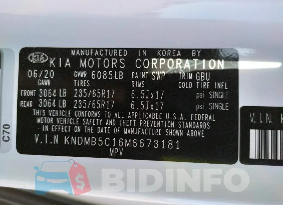 KNDMB5C16M6673181 Photo# 10