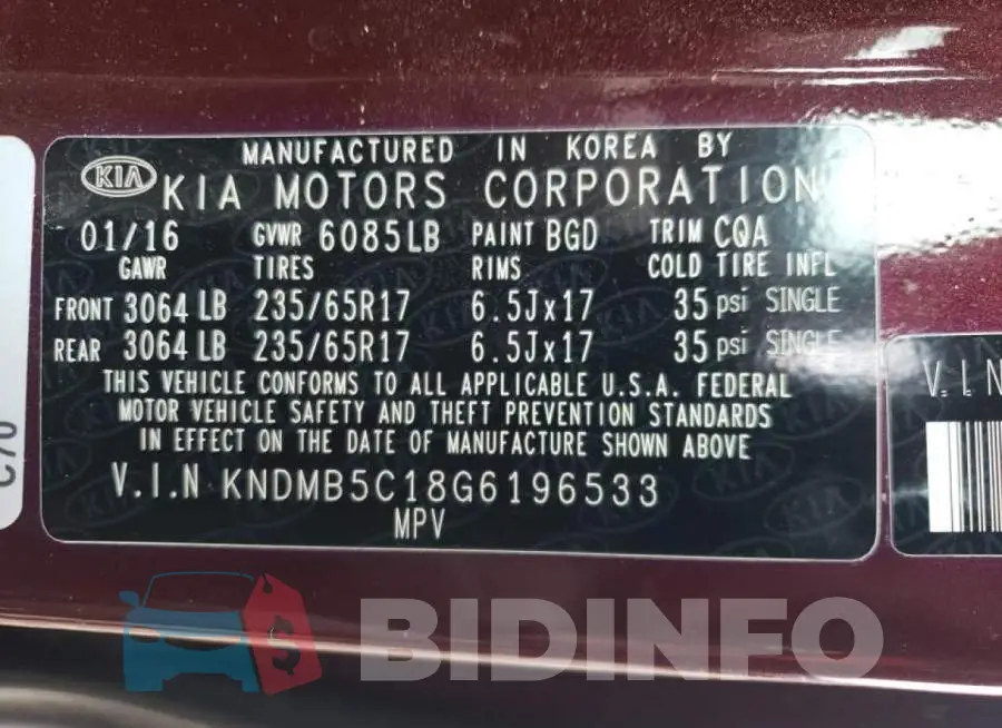 KNDMB5C18G6196533 Photo# 10