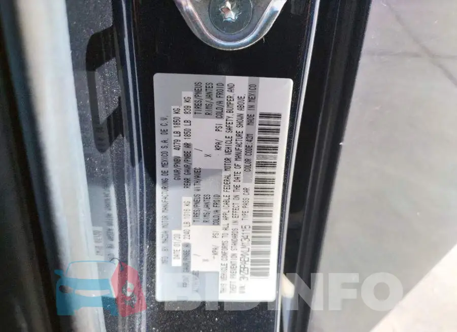 3MZBPAEMXLM134115 Photo# 10