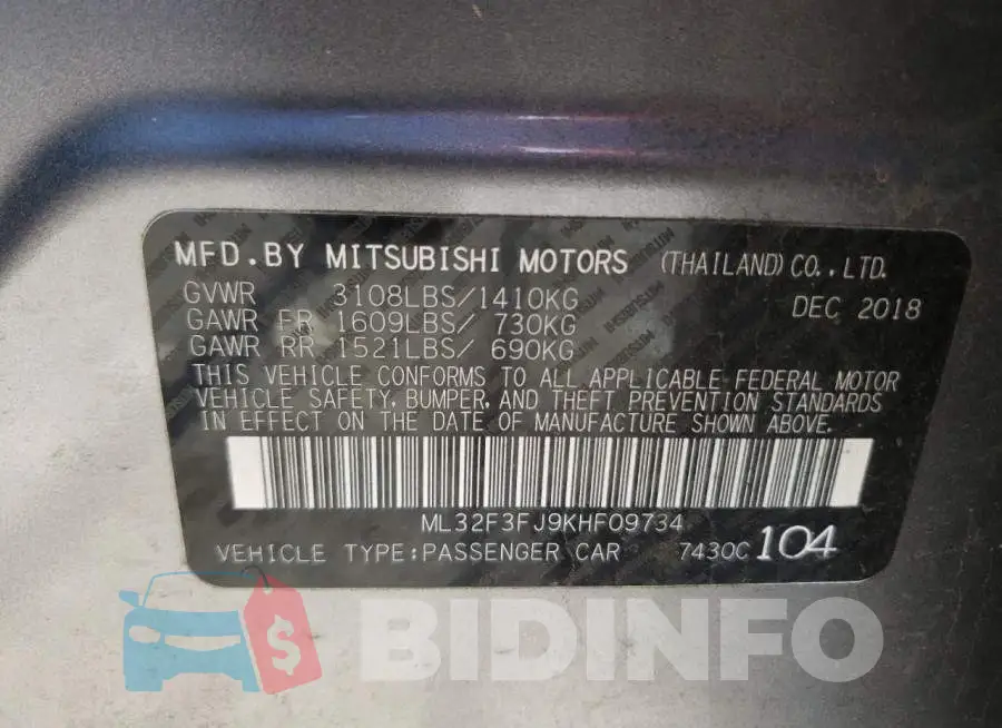 ML32F3FJ9KHF09734 Photo# 10