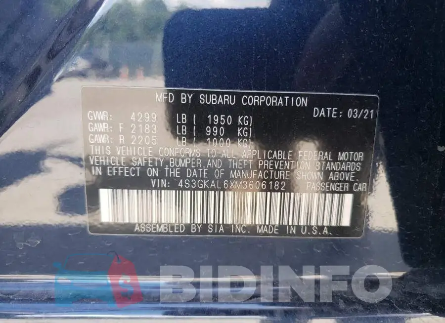 4S3GKAL6XM3606182 Photo# 10
