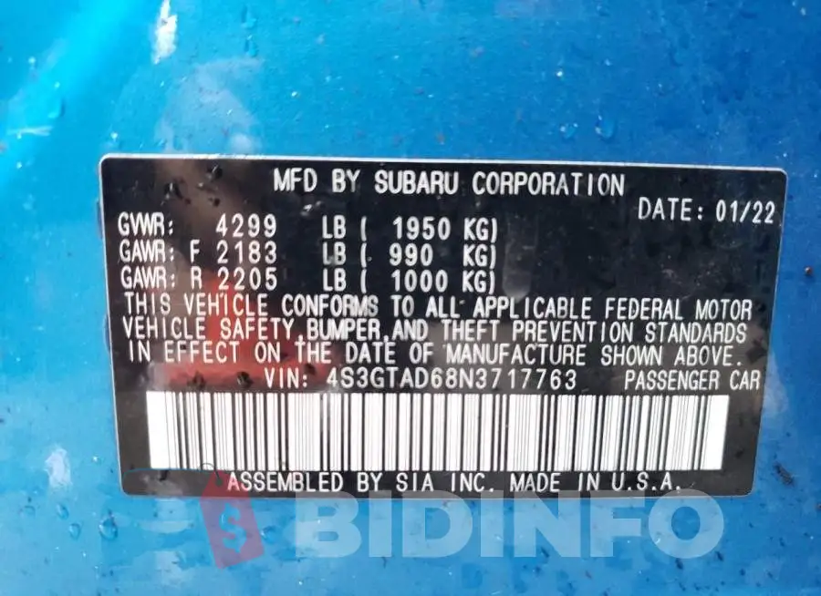 4S3GTAD68N3717763 Photo# 10