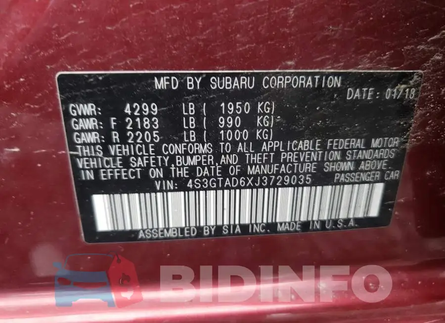 4S3GTAD6XJ3729035 Photo# 10