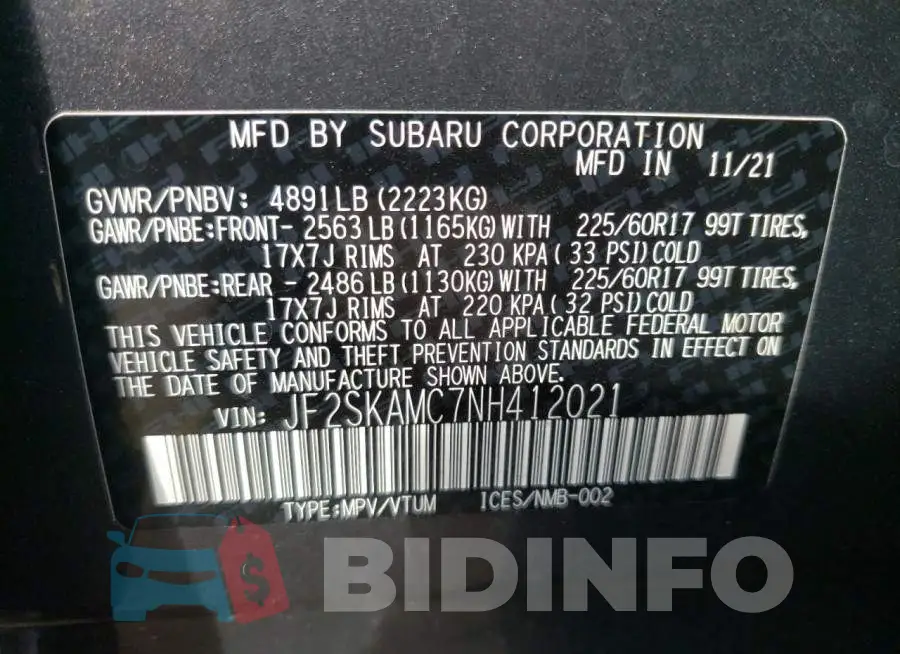 JF2SKAMC7NH412021 Photo# 10