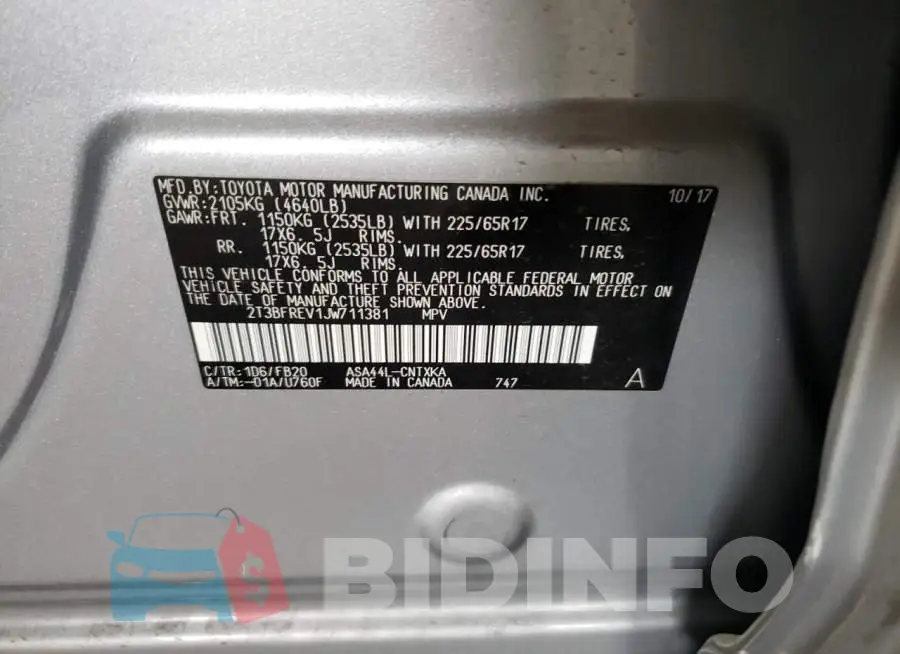 2T3BFREV1JW711381 Photo# 10