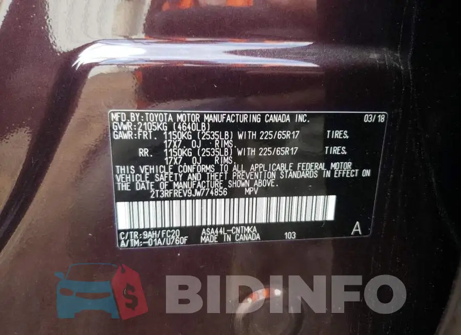 2T3RFREV9JW774856 Photo# 10