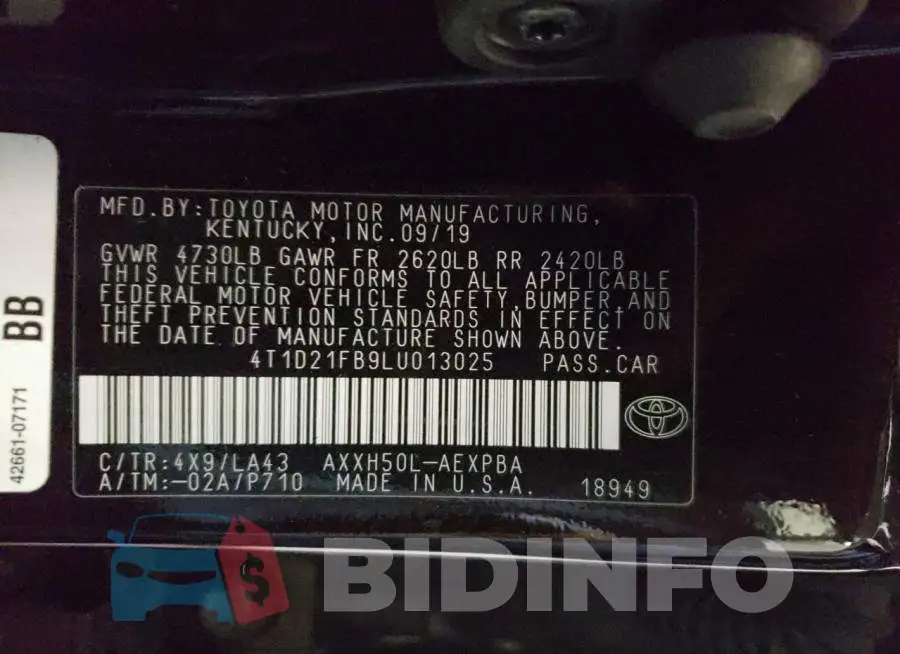4T1D21FB9LU013025 Photo# 10