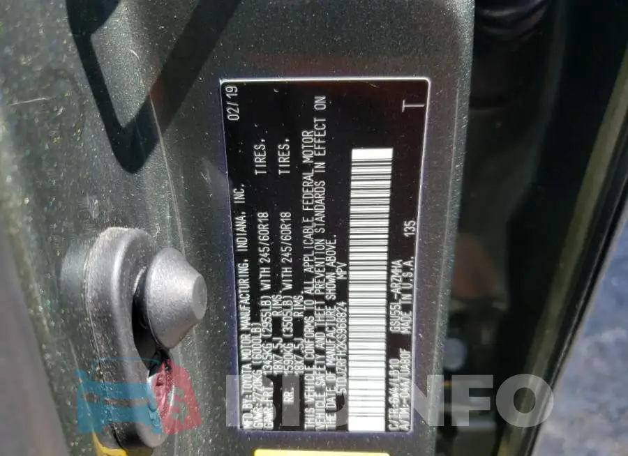 5TDJZRFH2KS968824 Photo# 10