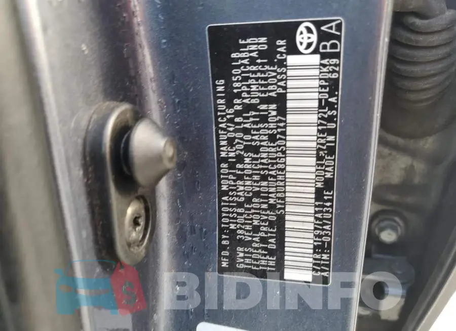 5YFBURHE8GP507147 Photo# 10