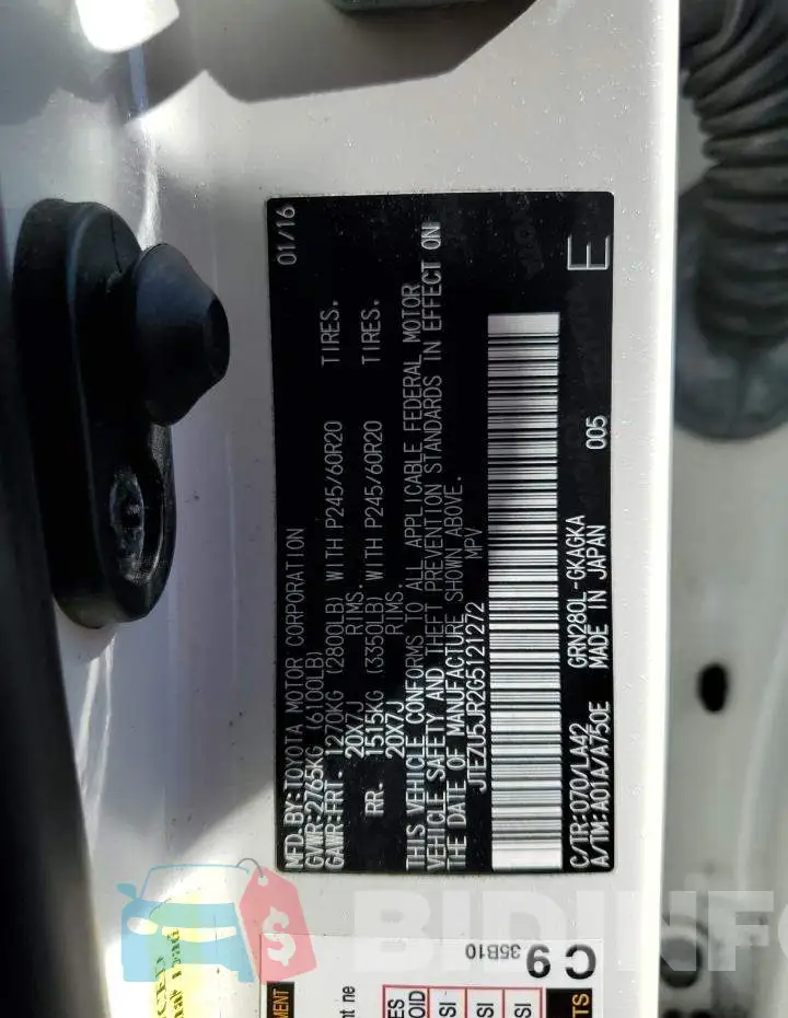 JTEZU5JR2G5121272 Photo# 10