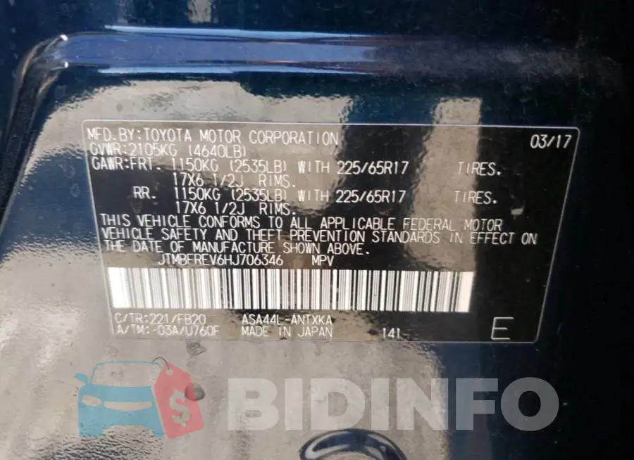 JTMBFREV6HJ706346 Photo# 10
