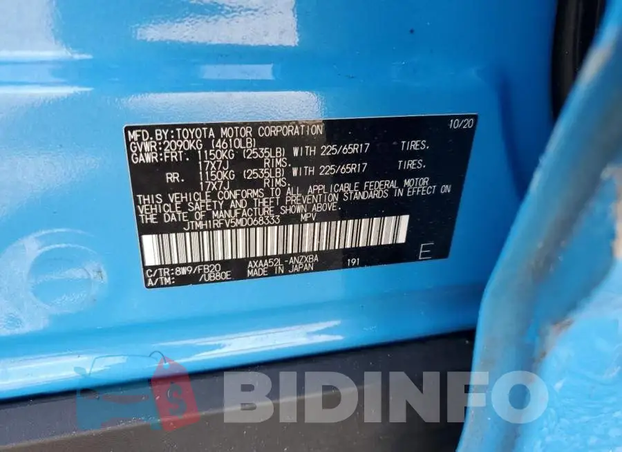 JTMH1RFV5MD068333 Photo# 10