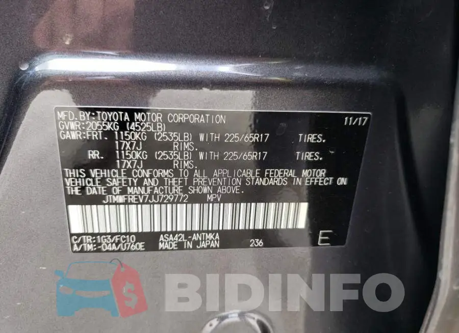 JTMWFREV7JJ729772 Photo# 10