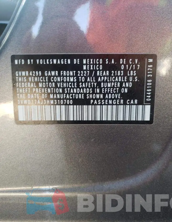 3VWD17AJ3HM310700 Photo# 10