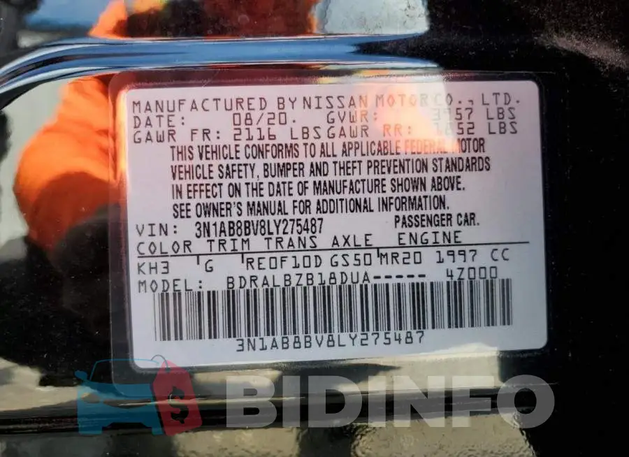 3N1AB8BV8LY275487 Photo# 10