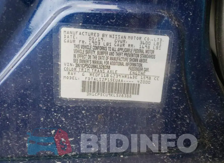 3N1CP5CU9KL528388 Photo# 10
