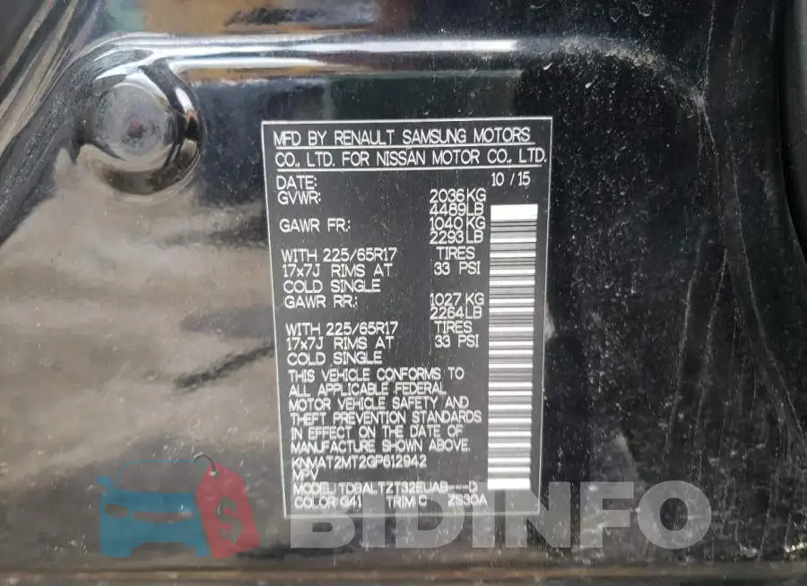 KNMAT2MT2GP612942 Photo# 10